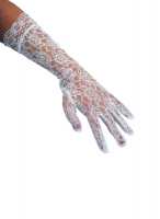  Αποκριάτικα γάντια λευκά με δαντέλα 