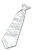  Αποκριάτικη γραβάτα σατέν λευκή 