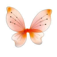  Αποκριάτικα Φτερά Πεταλούδας Πορτοκαλί 