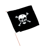  Αποκριάτικη Πειρατική σημαία μαύρη 