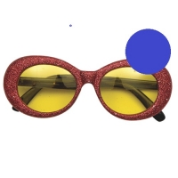  Αποκριάτικα γυαλιά glitter blue 